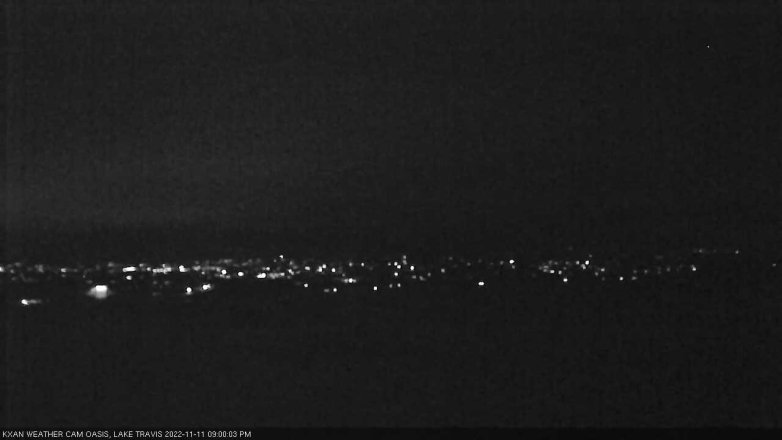 Lake Travis webcam, November 11, 2022 9:00 PM CT
