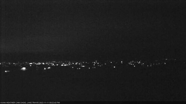 Lake Travis webcam, November 11, 2022 9:25 PM CT