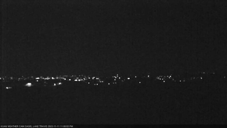 Lake Travis webcam, November 11, 2022 11:00 PM CT