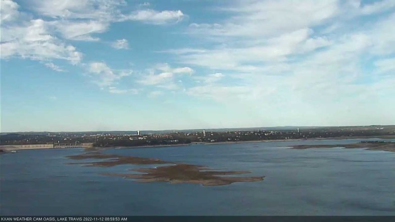 Lake Travis webcam, November 12, 2022 9:00 AM CT