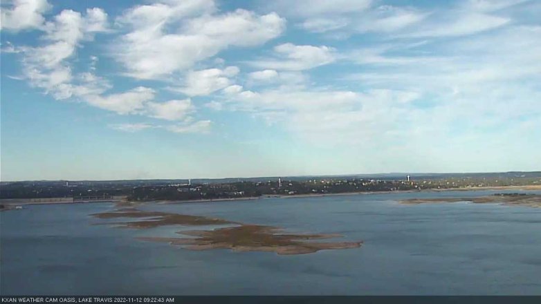 Lake Travis webcam, November 12, 2022 9:25 AM CT