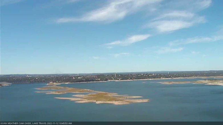Lake Travis webcam, November 12, 2022 10:45 AM CT