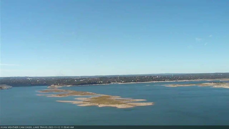 Lake Travis webcam, November 12, 2022 12:00 PM CT