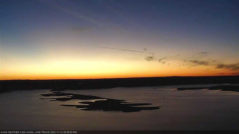 Lake Travis webcam, November 12, 2022 6:00 PM CT