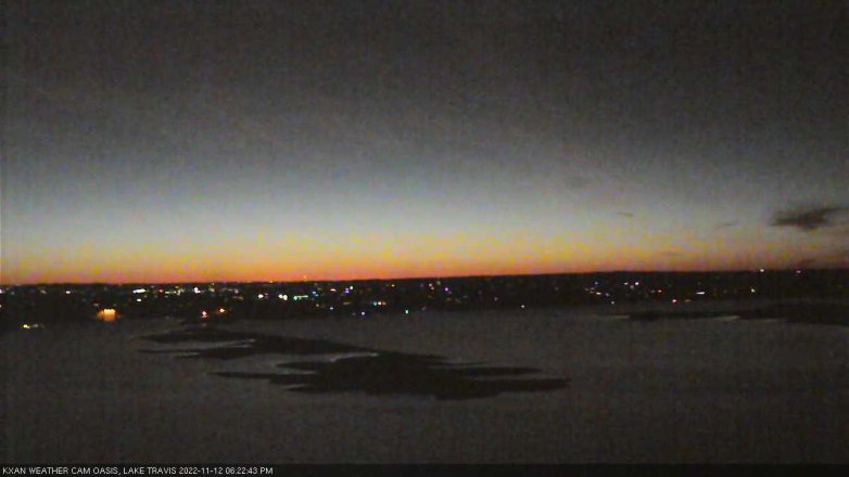 Lake Travis webcam, November 12, 2022 6:25 PM CT