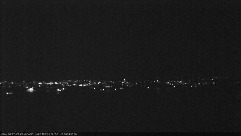 Lake Travis webcam, November 12, 2022 9:00 PM CT