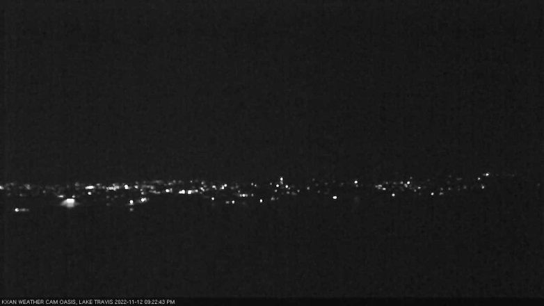 Lake Travis webcam, November 12, 2022 9:25 PM CT