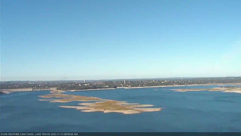 Lake Travis webcam, November 13, 2022 9:00 AM CT