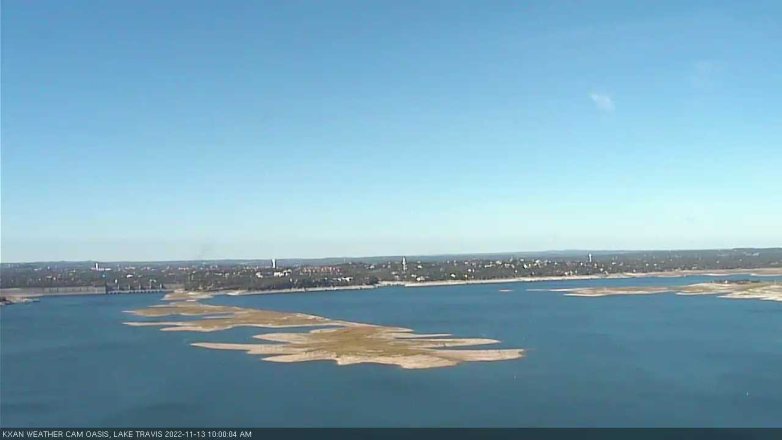 Lake Travis webcam, November 13, 2022 10:00 AM CT