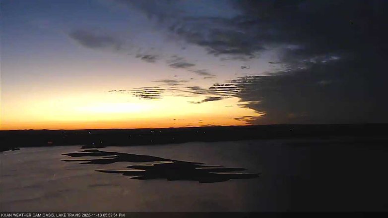 Lake Travis webcam, November 13, 2022 6:00 PM CT
