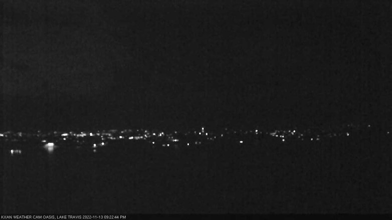 Lake Travis webcam, November 13, 2022 9:25 PM CT