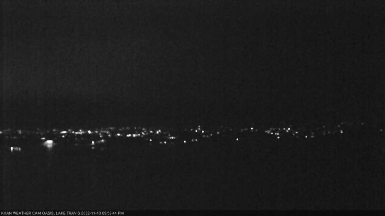 Lake Travis webcam, November 13, 2022 10:00 PM CT
