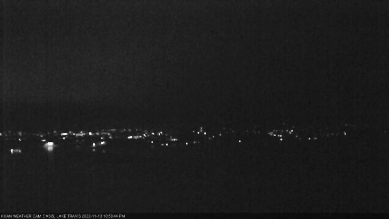 Lake Travis webcam, November 13, 2022 11:00 PM CT