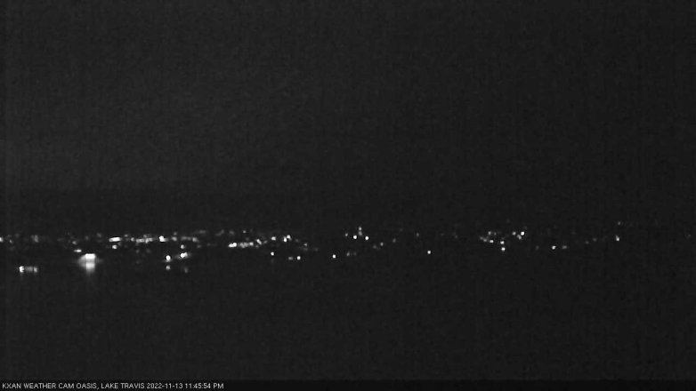 Lake Travis webcam, November 13, 2022 11:45 PM CT