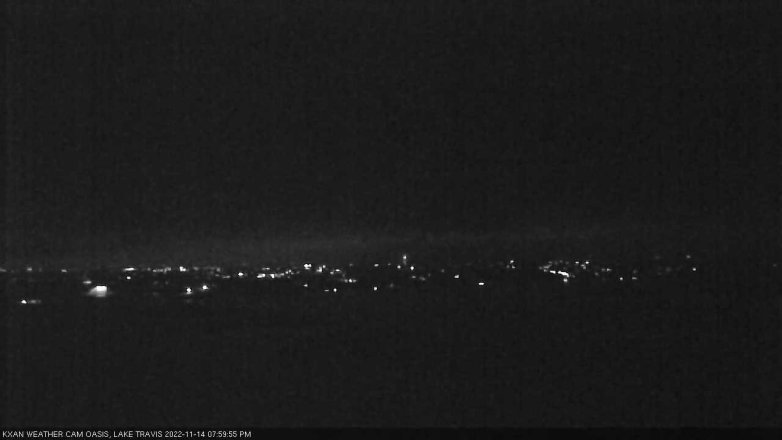 Lake Travis webcam, November 14, 2022 8:00 PM CT