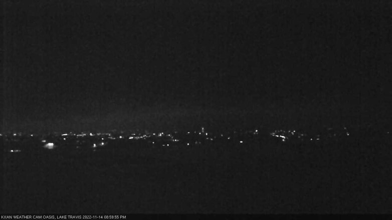 Lake Travis webcam, November 14, 2022 9:00 PM CT