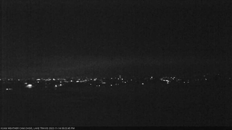 Lake Travis webcam, November 14, 2022 9:25 PM CT