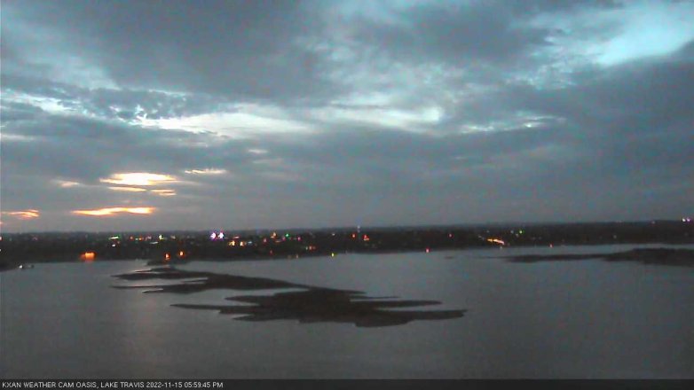 Lake Travis webcam, November 15, 2022 6:00 PM CT