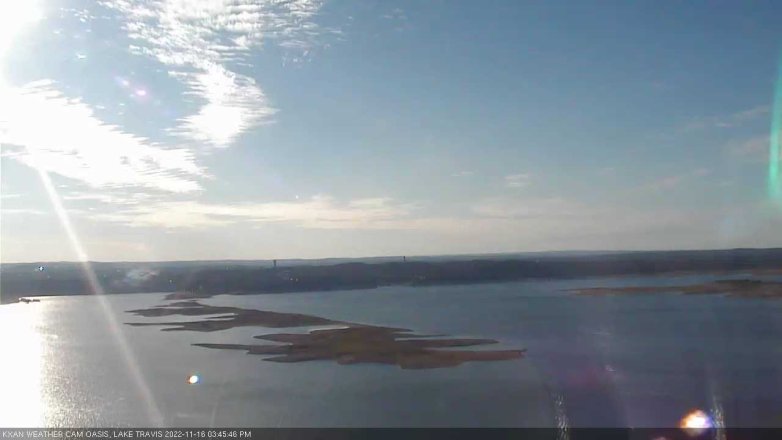 Lake Travis webcam, November 16, 2022 3:45 PM CT