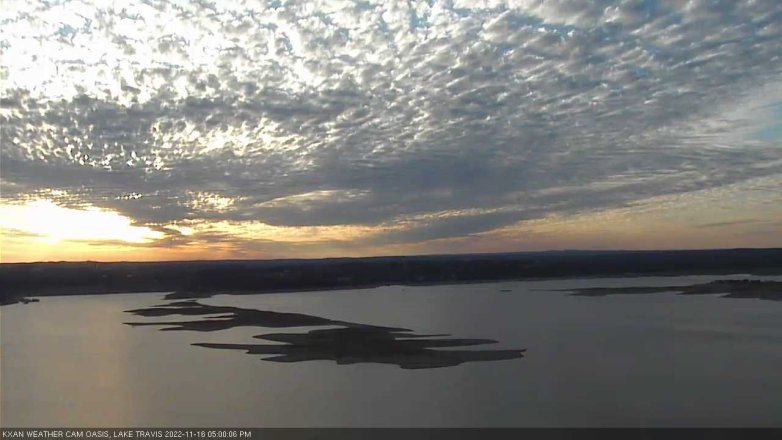 Lake Travis webcam, November 16, 2022 5:00 PM CT