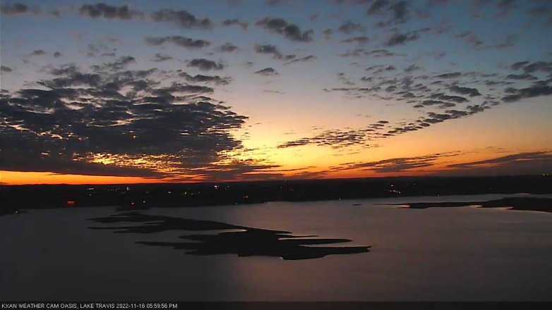 Lake Travis webcam, November 16, 2022 6:00 PM CT