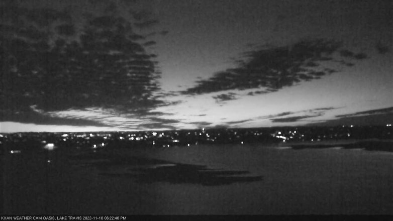 Lake Travis webcam, November 16, 2022 6:25 PM CT