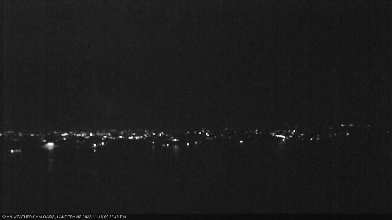 Lake Travis webcam, November 16, 2022 9:25 PM CT