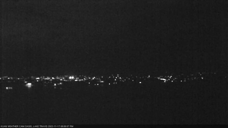 Lake Travis webcam, November 17, 2022 8:00 PM CT