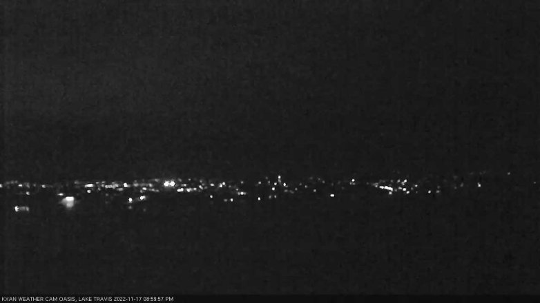 Lake Travis webcam, November 17, 2022 9:00 PM CT