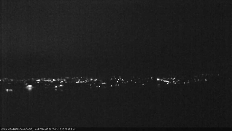 Lake Travis webcam, November 17, 2022 10:25 PM CT