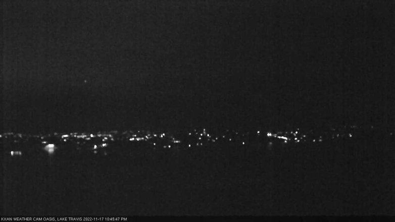 Lake Travis webcam, November 17, 2022 10:45 PM CT