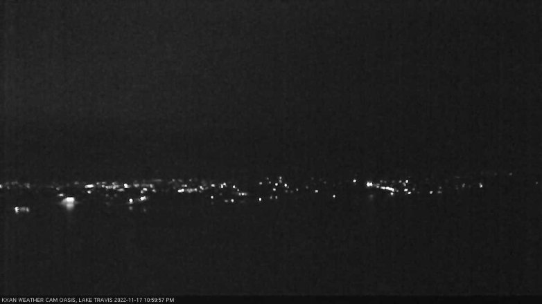 Lake Travis webcam, November 17, 2022 11:00 PM CT