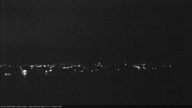 Lake Travis webcam, November 17, 2022 11:45 PM CT