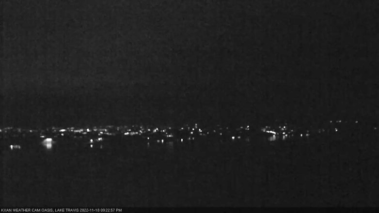 Lake Travis webcam, November 18, 2022 9:25 PM CT