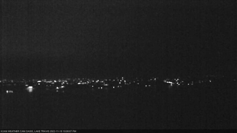 Lake Travis webcam, November 18, 2022 10:00 PM CT