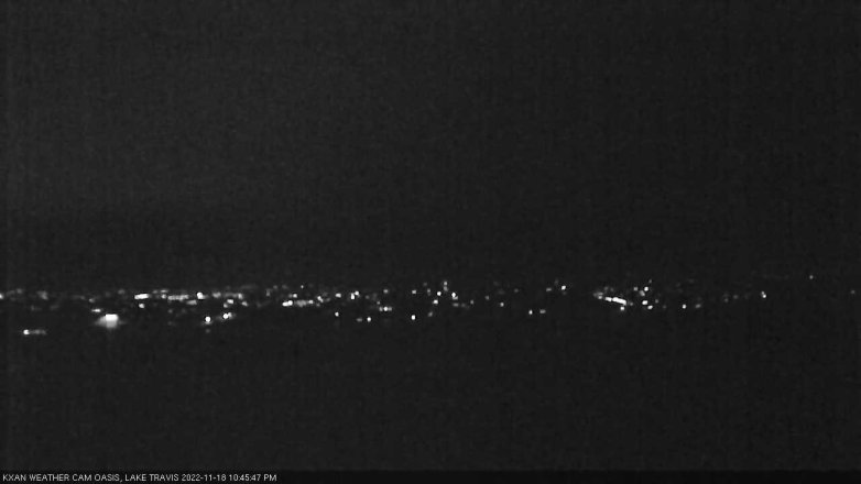 Lake Travis webcam, November 18, 2022 10:45 PM CT