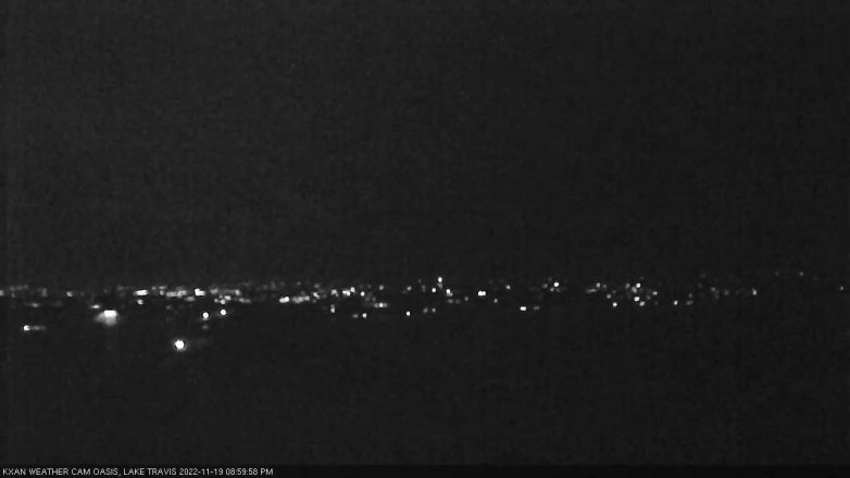 Lake Travis webcam, November 19, 2022 9:00 PM CT