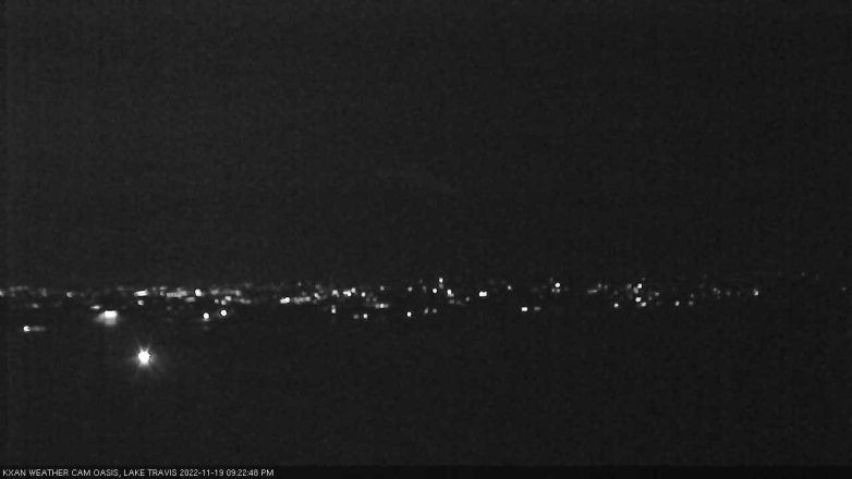 Lake Travis webcam, November 19, 2022 9:25 PM CT