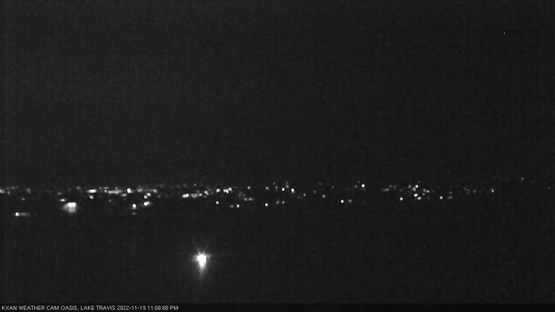 Lake Travis webcam, November 19, 2022 11:00 PM CT