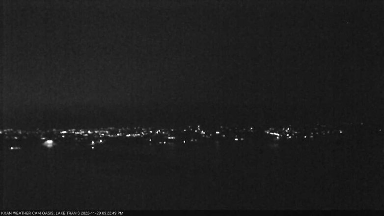 Lake Travis webcam, November 20, 2022 9:25 PM CT