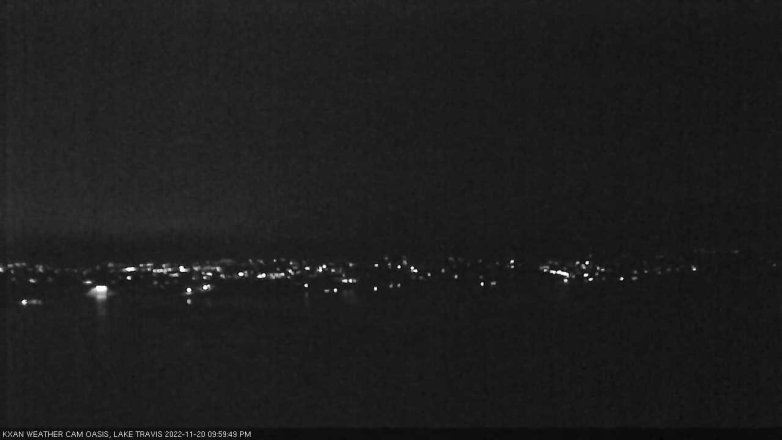 Lake Travis webcam, November 20, 2022 10:00 PM CT