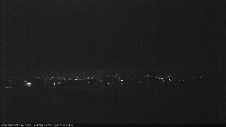 Lake Travis webcam, November 21, 2022 7:45 PM CT