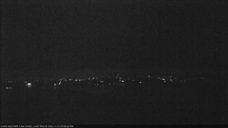 Lake Travis webcam, November 21, 2022 8:00 PM CT