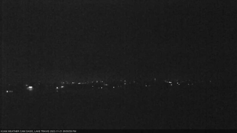 Lake Travis webcam, November 21, 2022 10:00 PM CT