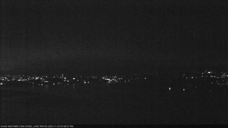Lake Travis webcam, November 23, 2022 7:45 PM CT