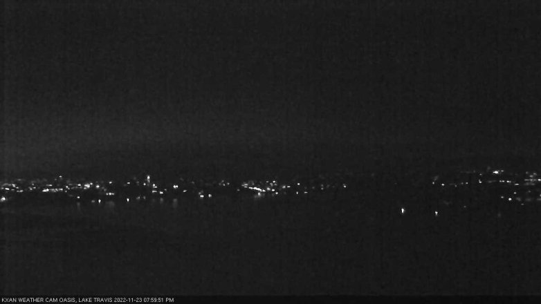 Lake Travis webcam, November 23, 2022 8:00 PM CT