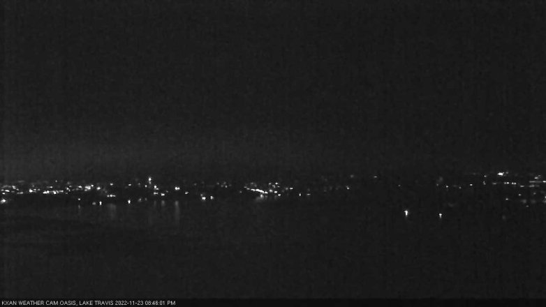 Lake Travis webcam, November 23, 2022 8:45 PM CT