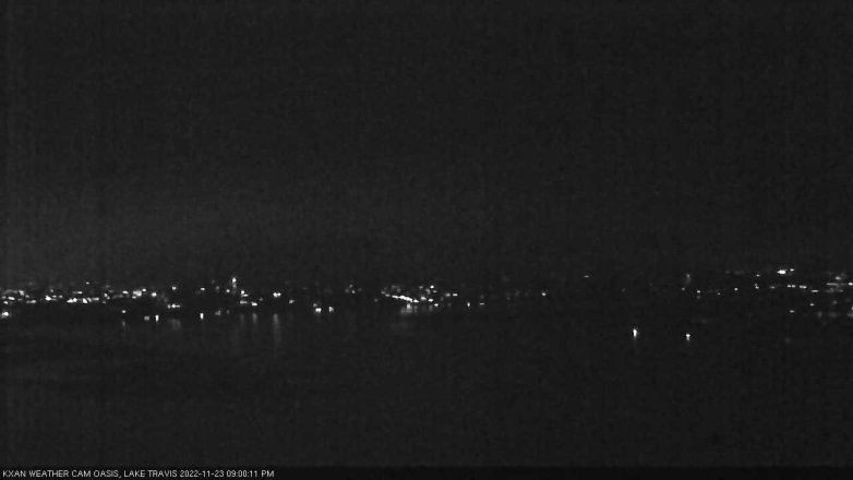 Lake Travis webcam, November 23, 2022 9:00 PM CT