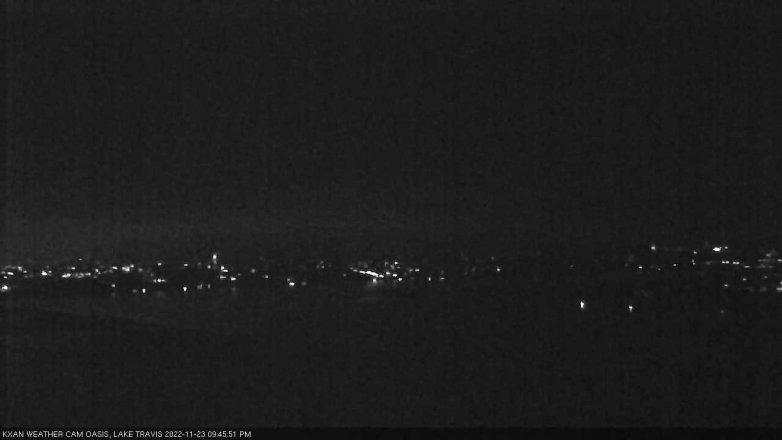 Lake Travis webcam, November 23, 2022 9:45 PM CT