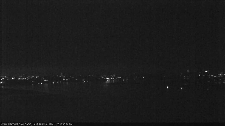 Lake Travis webcam, November 23, 2022 10:45 PM CT